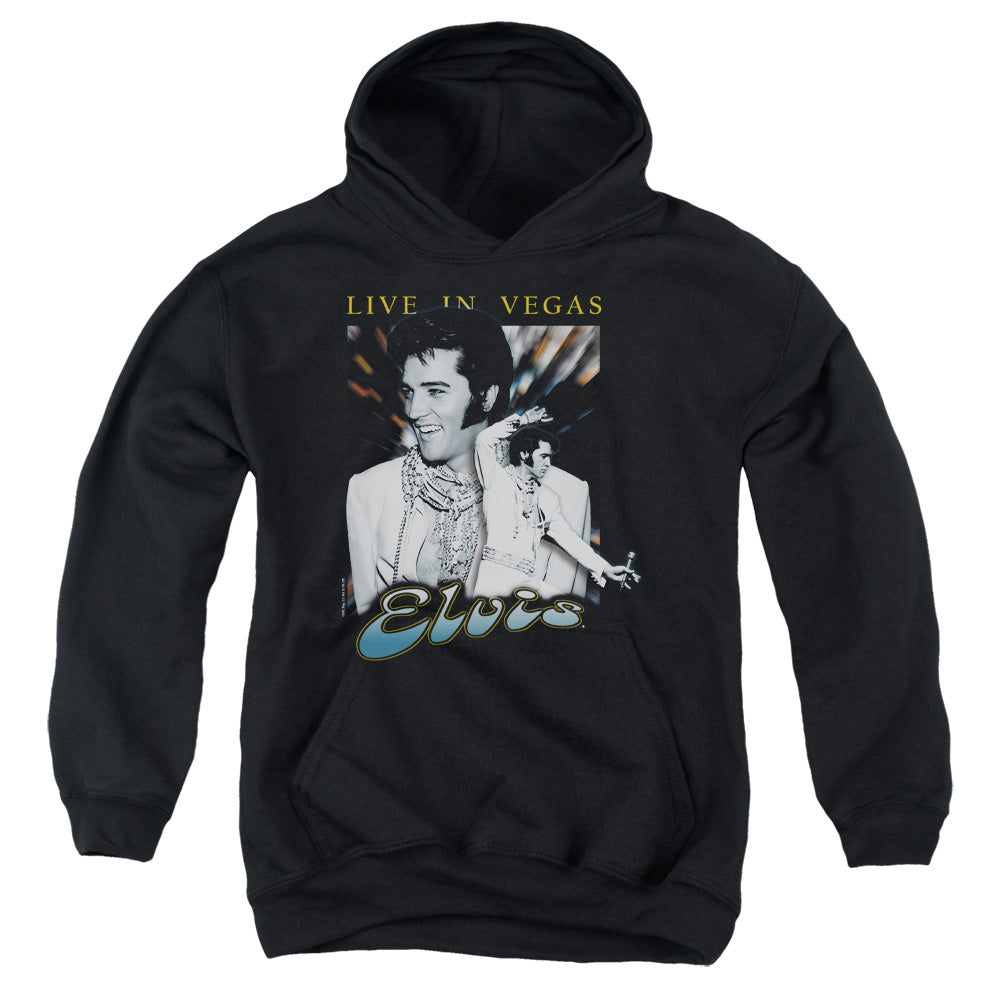 Elvis Presley Live in Vegas Kids Youth Hoodie Black