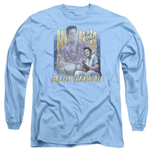 Elvis Presley Blue Hawaii Mens Long Sleeve Shirt Carolina Blue