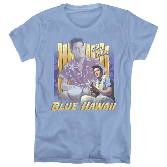 Elvis Presley Blue Hawaii Womens T Shirt Carolina Blue