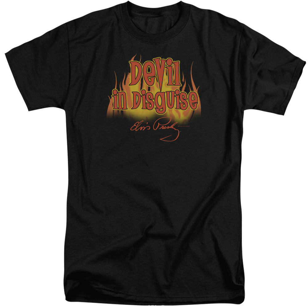 Elvis Presley Devil in Disguise Mens Tall T Shirt Black