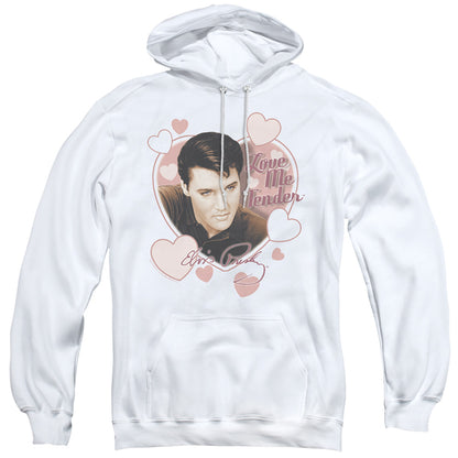 Elvis Presley Love Me Tender Mens Hoodie White