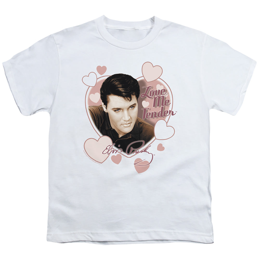 Elvis Presley Love Me Tender Kids Youth T Shirt White