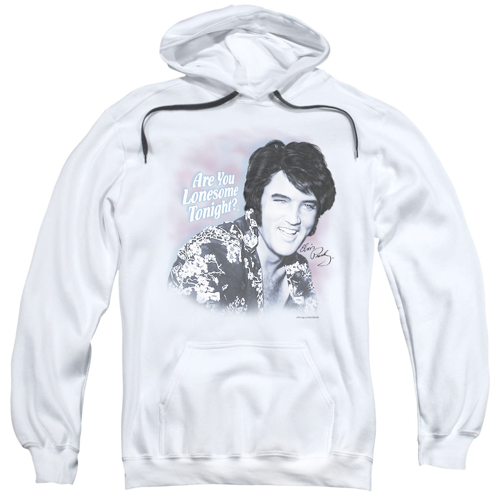 Elvis Presley Lonesome Tonight Mens Hoodie White