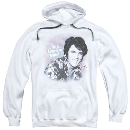 Elvis Presley Lonesome Tonight Mens Hoodie White