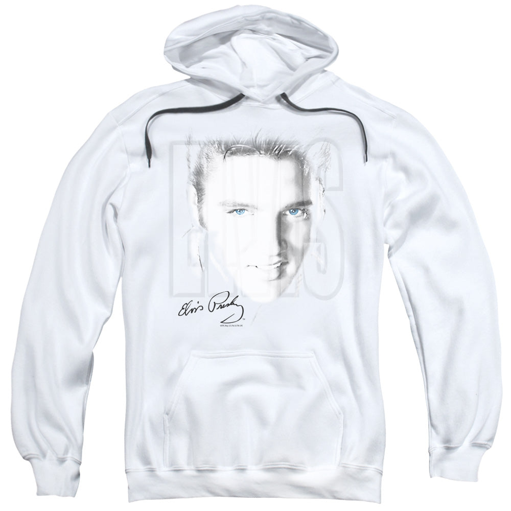 Elvis Presley Blue Eyes Mens Hoodie White