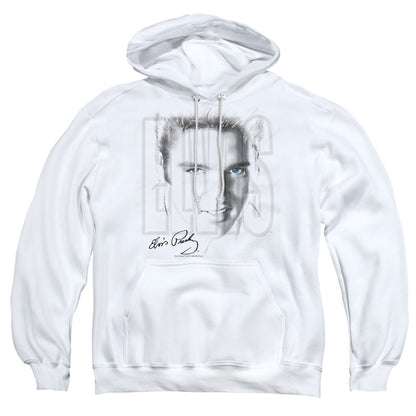 Elvis Presley Blue Eyes Mens Hoodie White Officially Licensed
