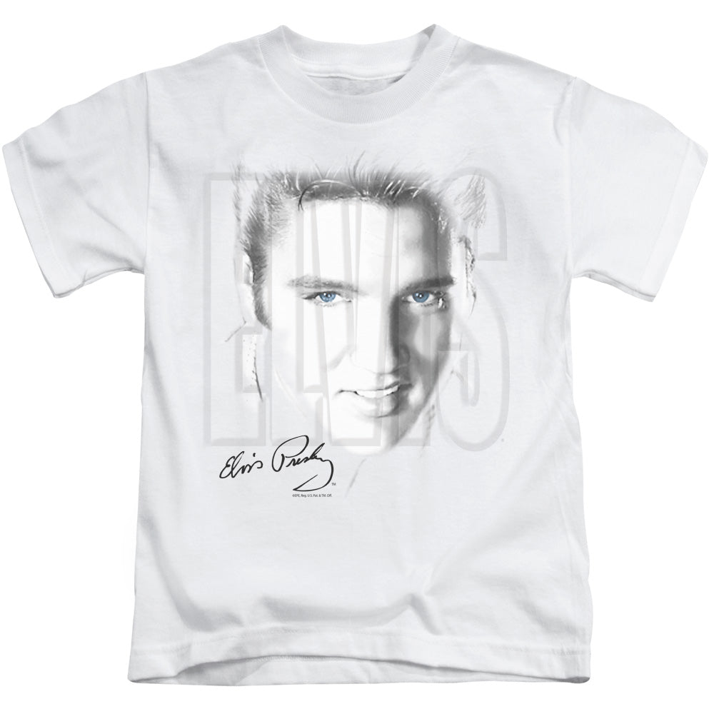 Elvis Presley Blue Eyes Juvenile Kids Youth T Shirt White