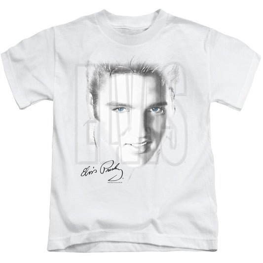 Elvis Presley Blue Eyes Juvenile Kids Youth T Shirt White