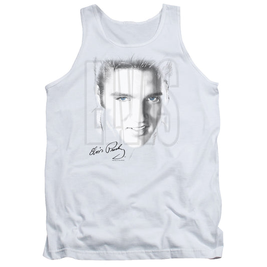 Elvis Presley Blue Eyes Mens Tank Top Shirt White