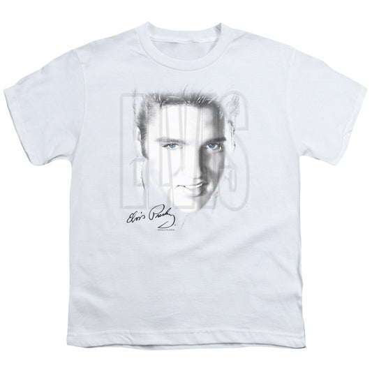 Elvis Presley Blue Eyes Kids Youth T Shirt White