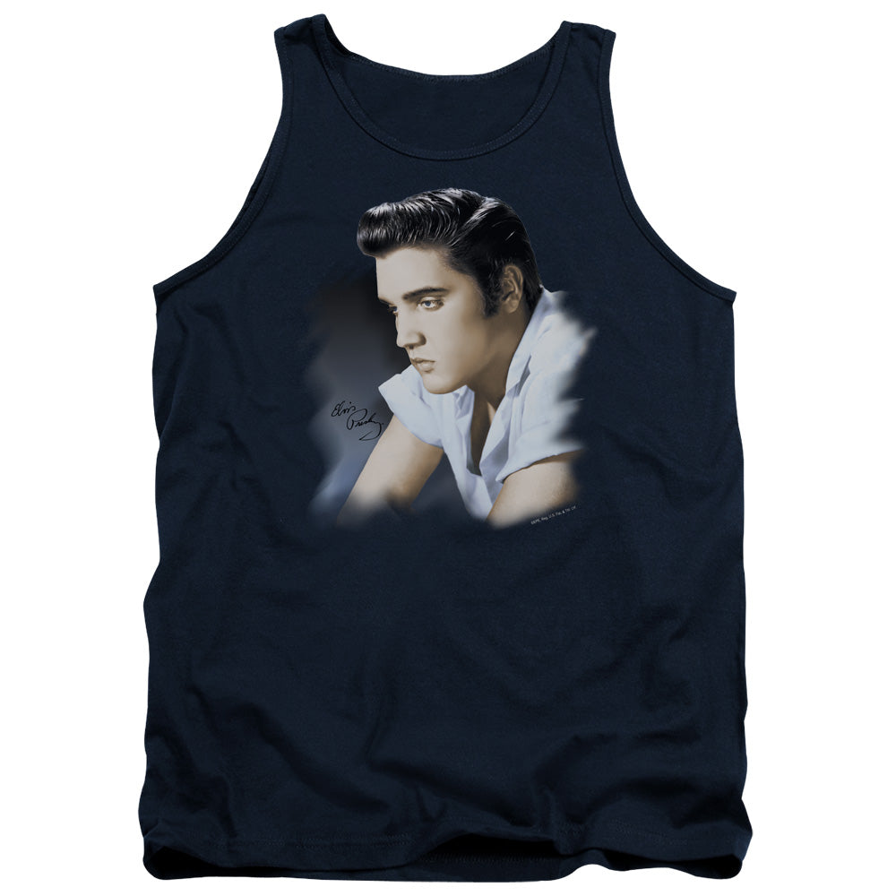 Elvis Presley Blue Profile Mens Tank Top Shirt Navy Blue