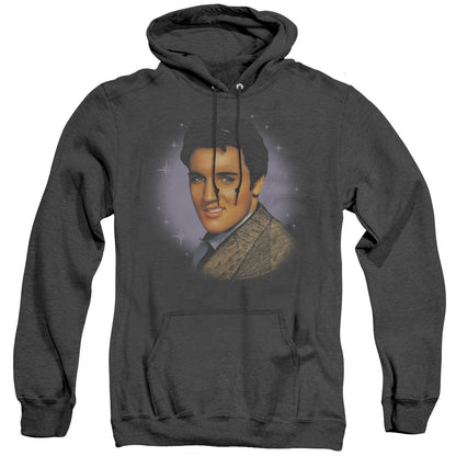 Elvis Presley Starlite Mens Heather Hoodie Black Officially Licensed