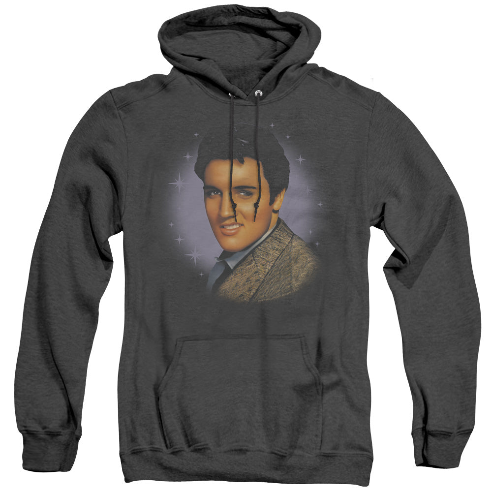Elvis Presley Starlite Heather Mens Hoodie Black