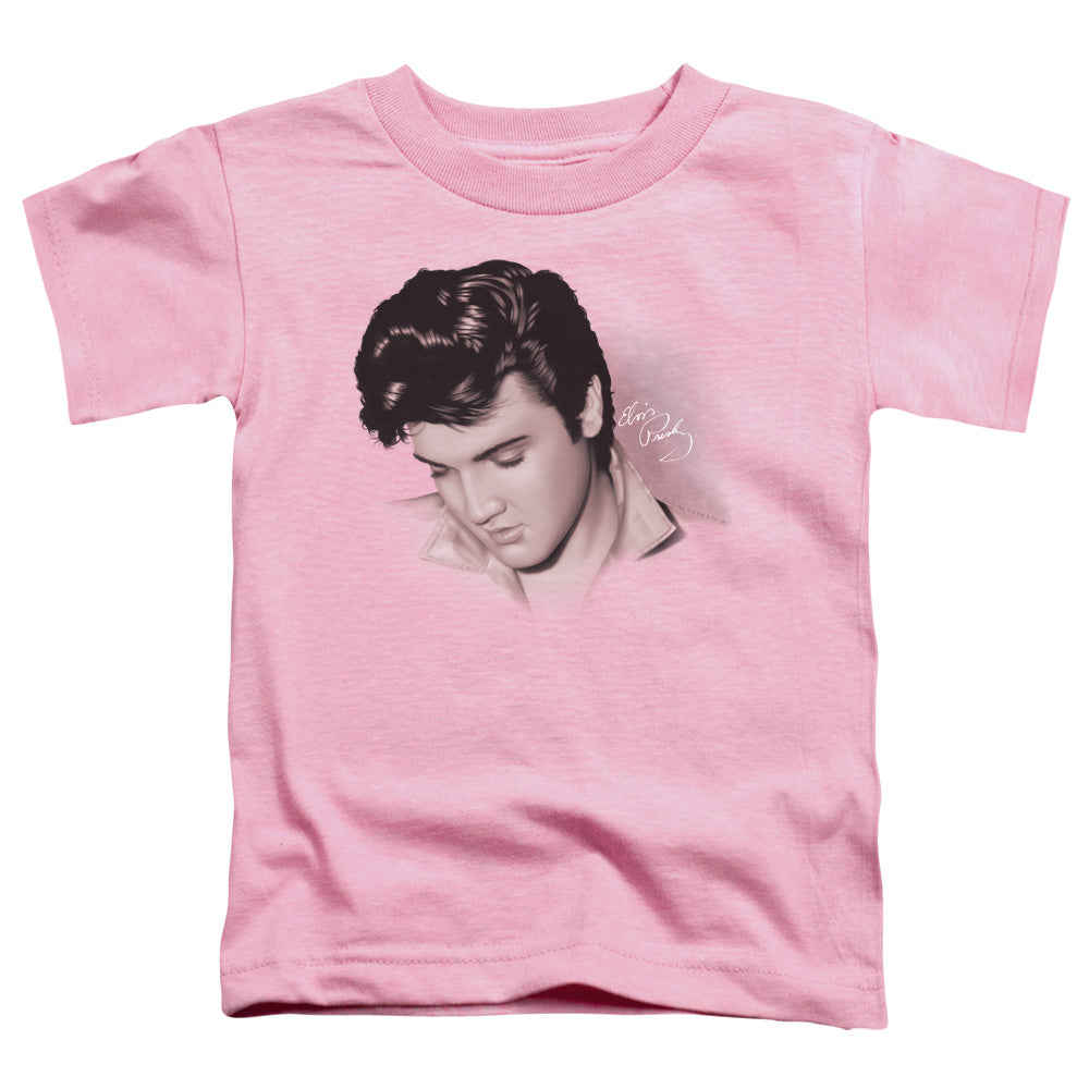 Elvis Presley Looking Down Toddler Kids Youth T Shirt Pink