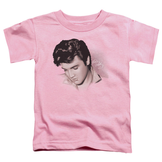 Elvis Presley Looking Down Toddler Kids Youth T Shirt Pink