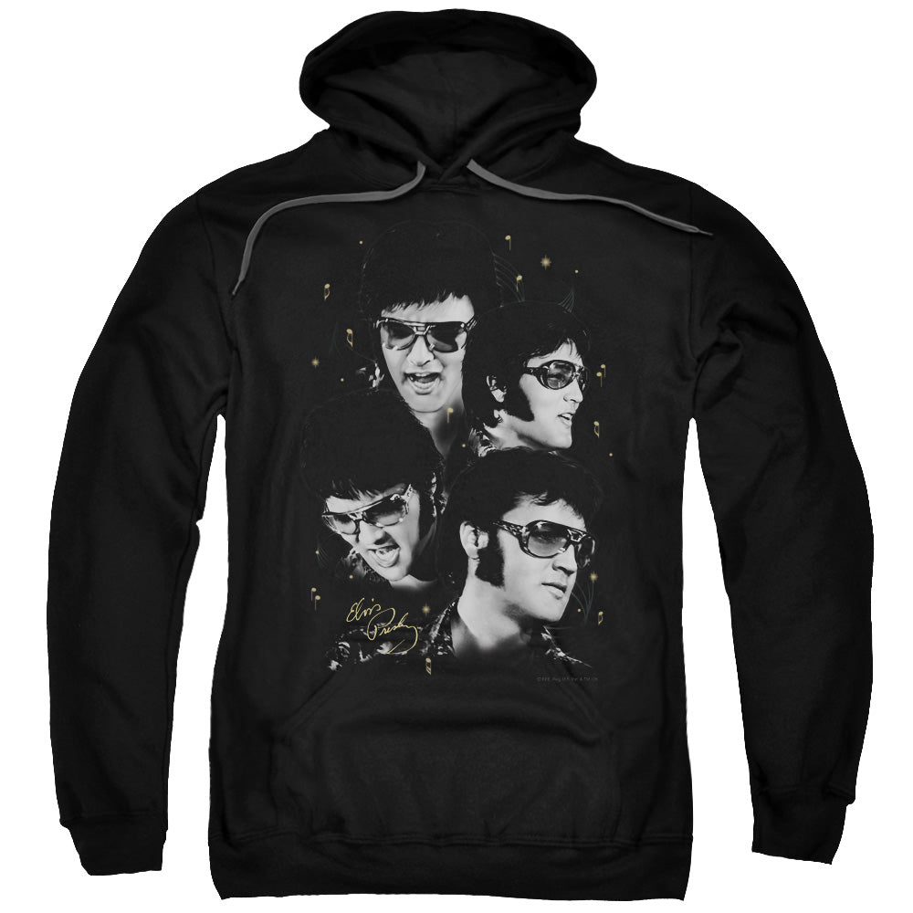 Elvis Presley Faces Mens Hoodie Black