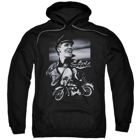 Elvis Presley Motorcycle Mens Hoodie Black