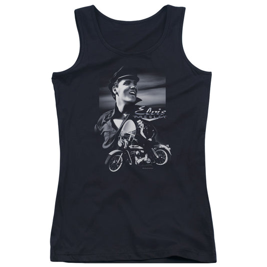 Elvis Presley Motorcycle Womens Tank Top Shirt Black