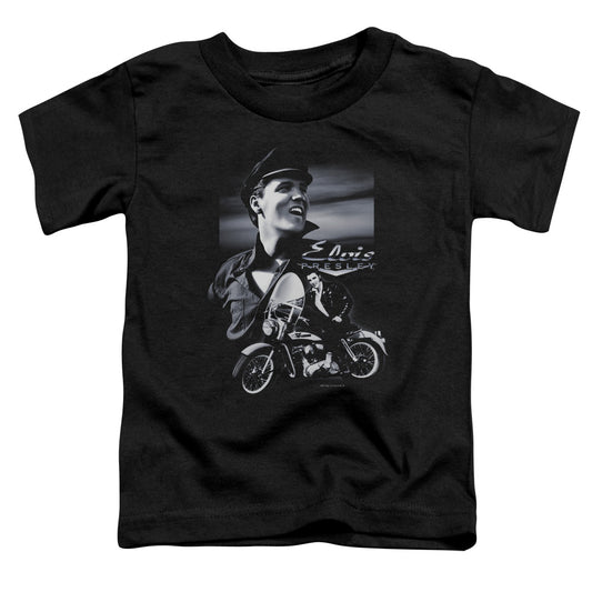 Elvis Presley Motorcycle Toddler Kids Youth T Shirt Black