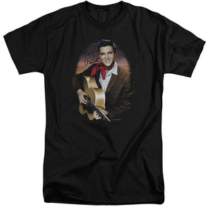 Elvis Presley Red Scarf #2 Mens Tall T Shirt Black