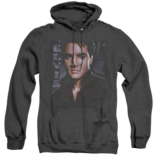 Elvis Presley Tough Mens Heather Hoodie Black Officially Licensed
