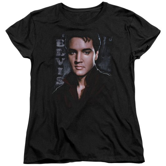 Elvis Presley Tough Womens T Shirt Black