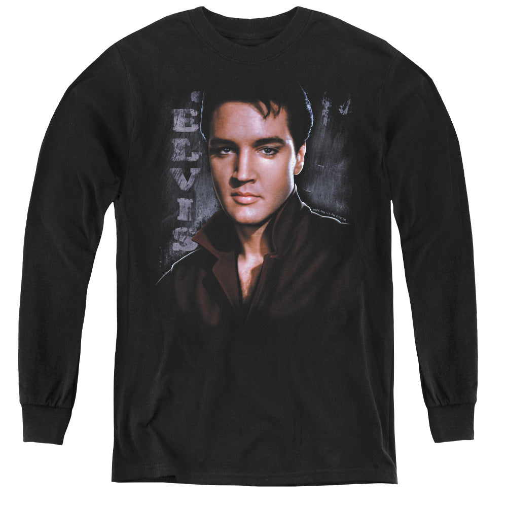 Elvis Presley Tough Long Sleeve Kids Youth T Shirt Black