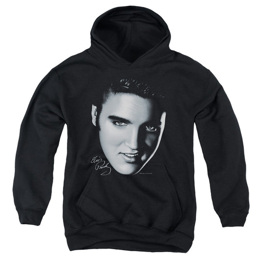 Elvis Presley Big Face Kids Youth Hoodie Black