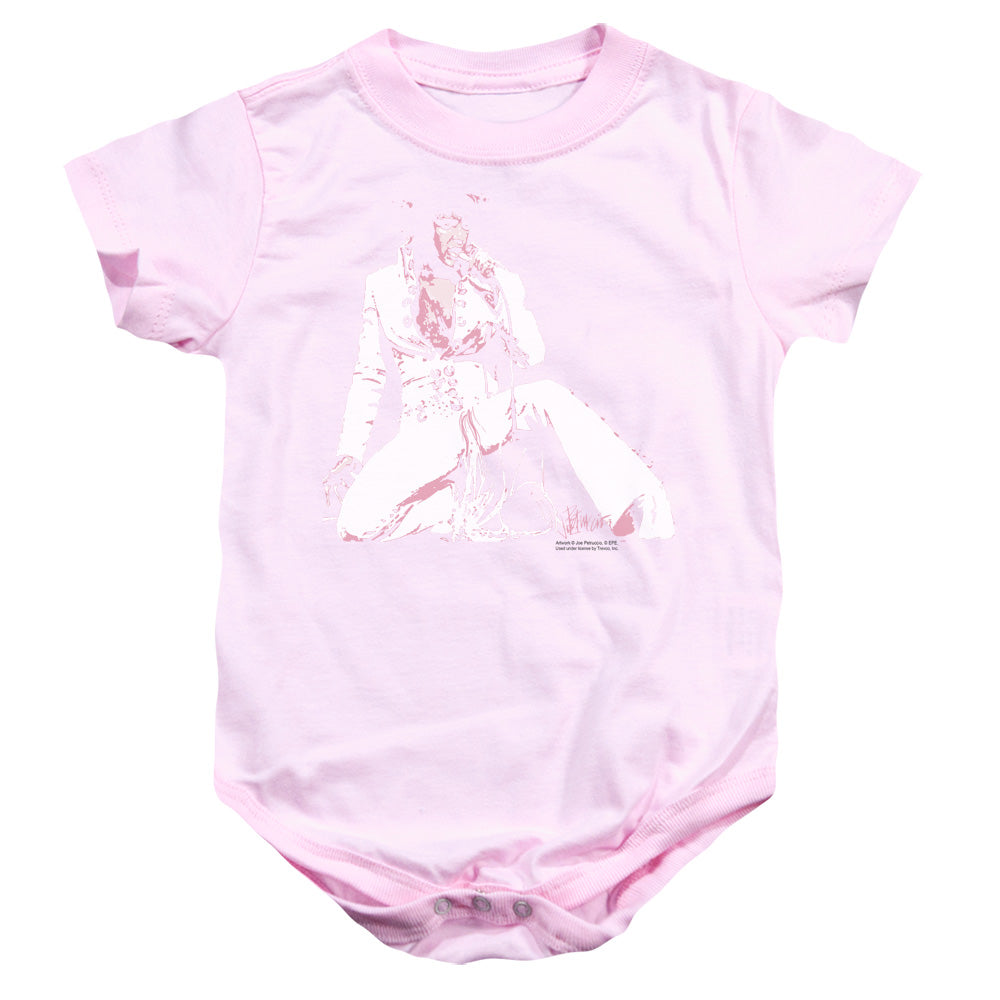 Elvis Presley Please Love Me Infant Baby Snapsuit Pink