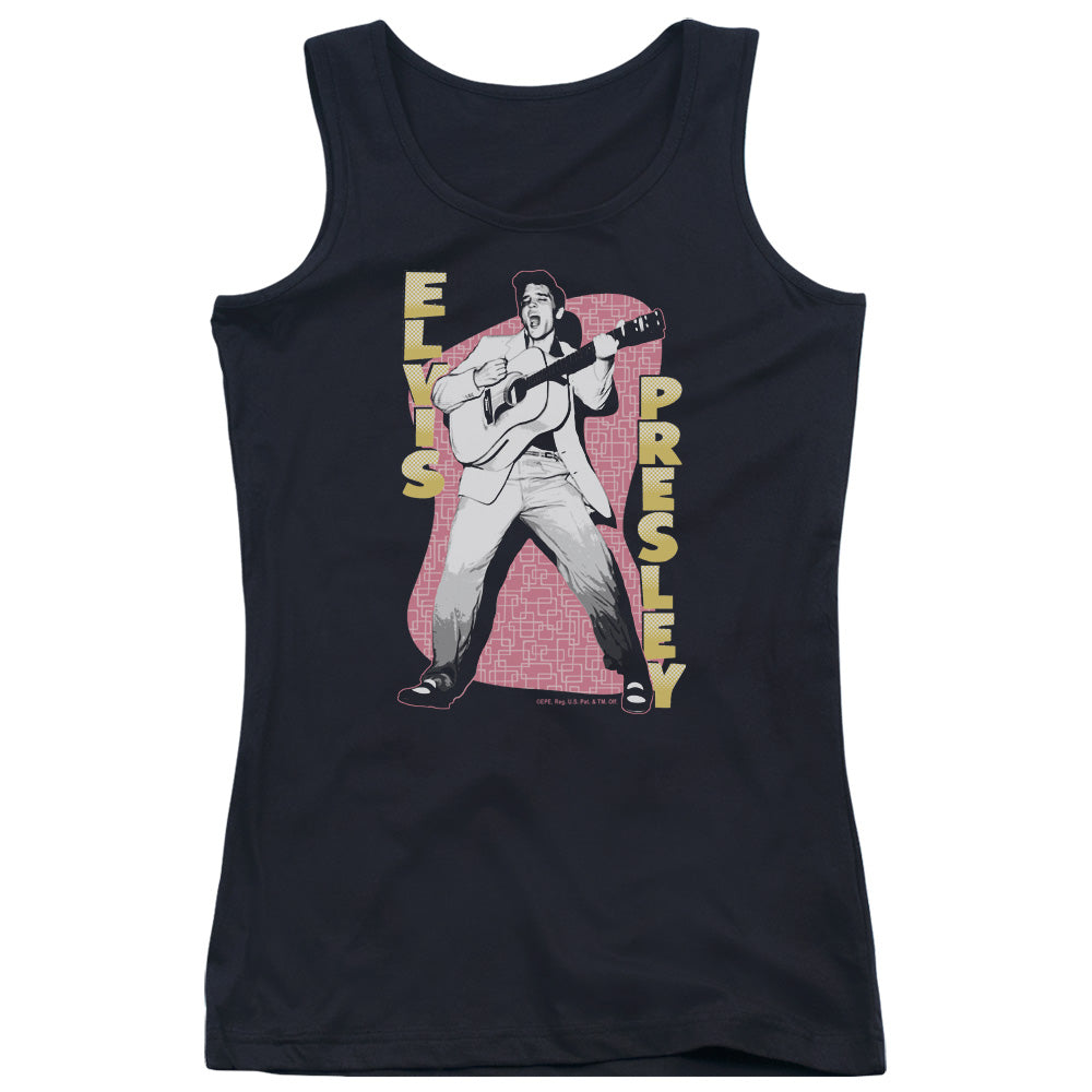 Elvis Presley Pink Rock Womens Tank Top Shirt Black