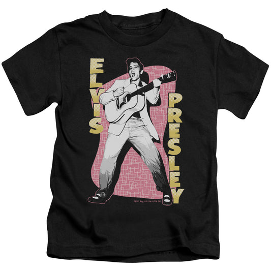 Elvis Presley Pink Rock Juvenile Kids Youth T Shirt Black