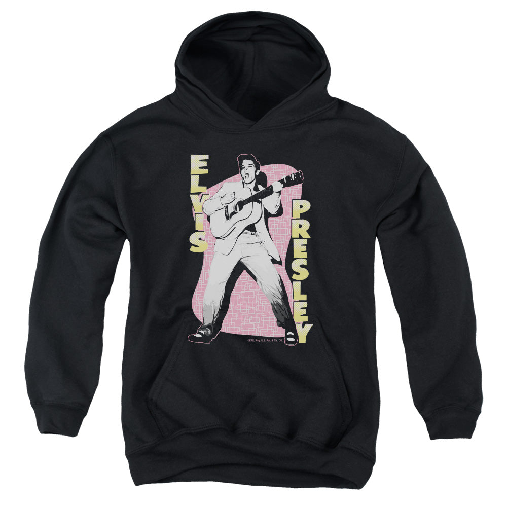 Elvis Presley Pink Rock Kids Youth Hoodie Black