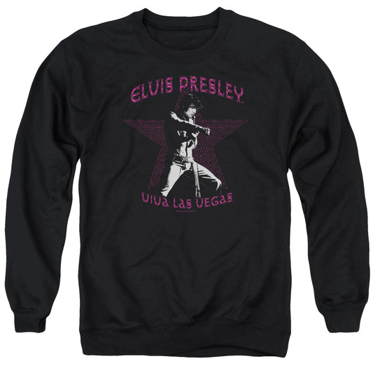 Elvis Presley Viva Las Vegas Star Mens Crewneck Sweatshirt Black