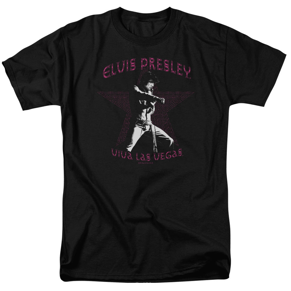 Elvis Presley Viva Las Vegas Star Mens T Shirt Black