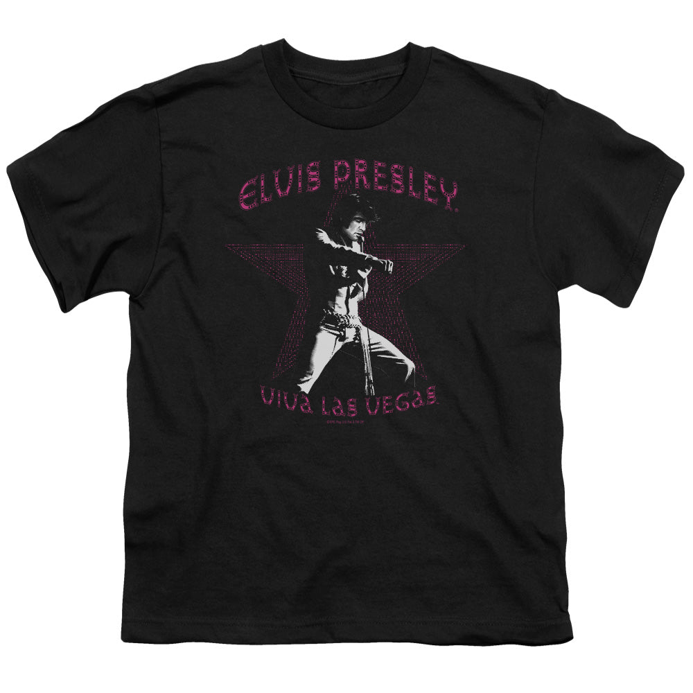 Elvis Presley Viva Las Vegas Star Kids Youth T Shirt Black