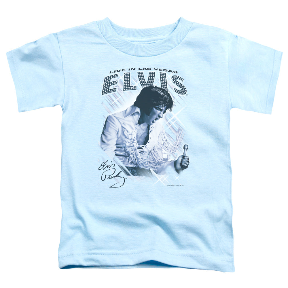 Elvis Presley Blue Vegas Toddler Kids Youth T Shirt Carolina Blue