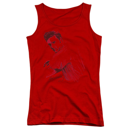 Elvis Presley on the Range Womens Tank Top Shirt Red