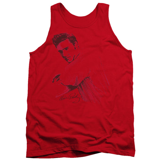 Elvis Presley on the Range Mens Tank Top Shirt Red