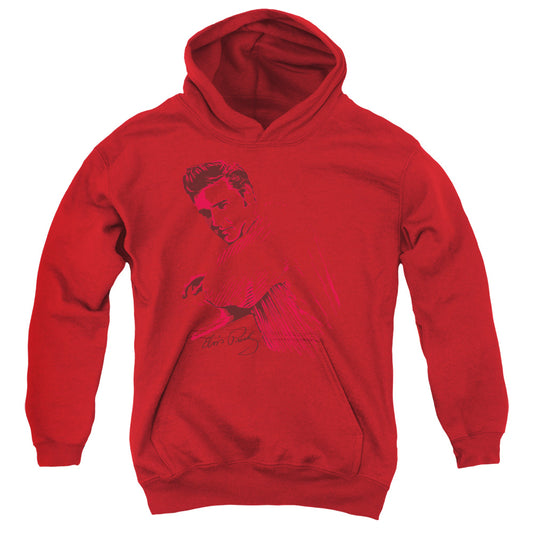 Elvis Presley on the Range Kids Youth Hoodie Red