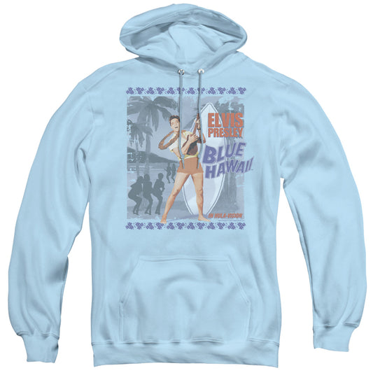 Elvis Presley Blue Hawaii Poster Mens Hoodie Light Blue