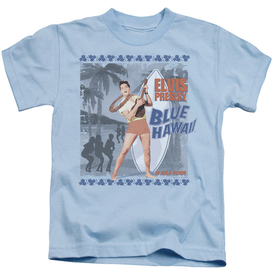 Elvis Presley Blue Hawaii Poster Juvenile Kids Youth T Shirt Light Blue