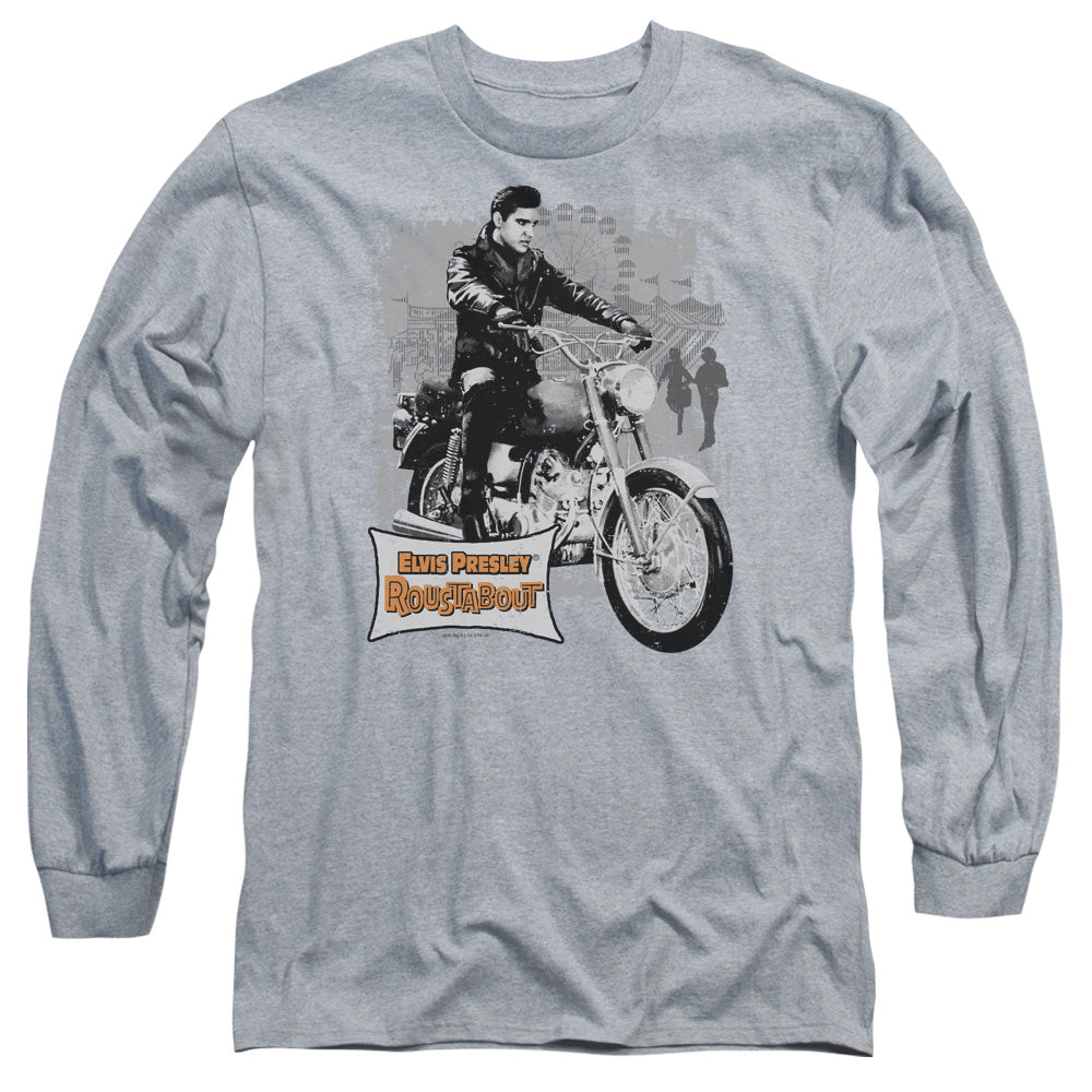Elvis Presley Roustabout Poster Mens Long Sleeve Shirt Athletic Heather