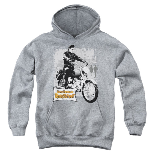 Elvis Presley Roustabout Poster Kids Youth Hoodie Heather