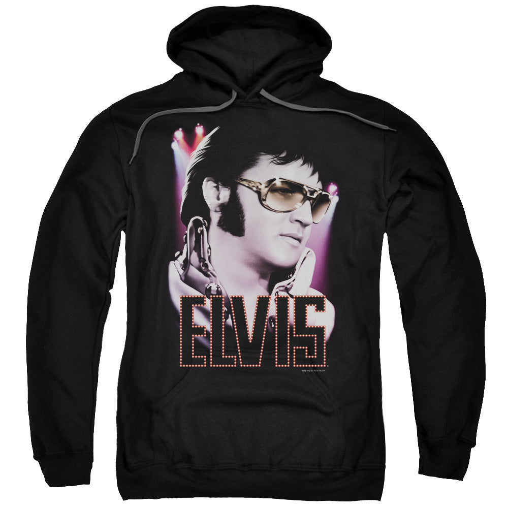 Elvis Presley 70s Star Mens Hoodie Black