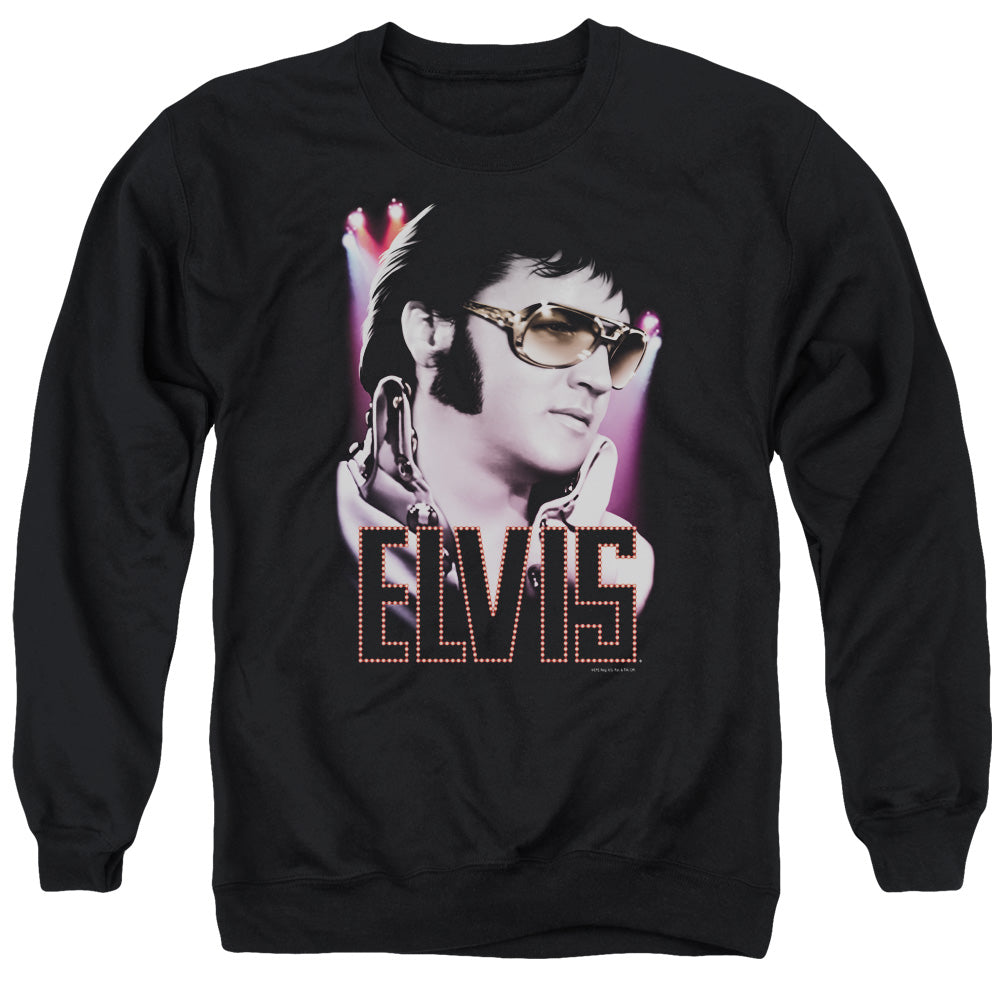 Elvis Presley 70s Star Mens Crewneck Sweatshirt Black