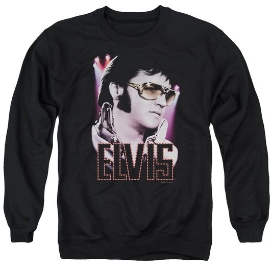 Elvis Presley 70s Star Mens Crewneck Sweatshirt Black