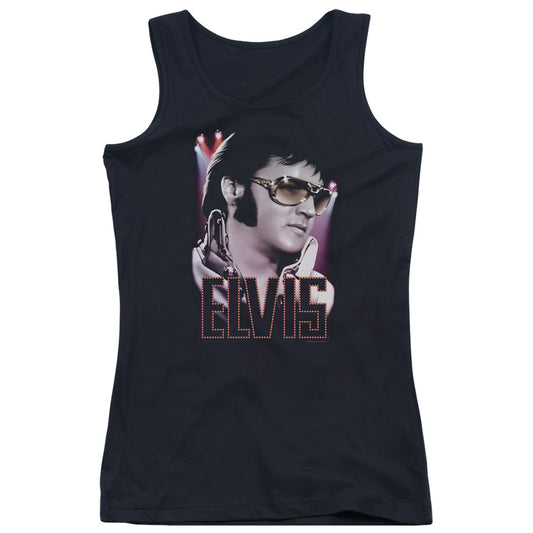 Elvis Presley 70s Star Womens Tank Top Shirt Black