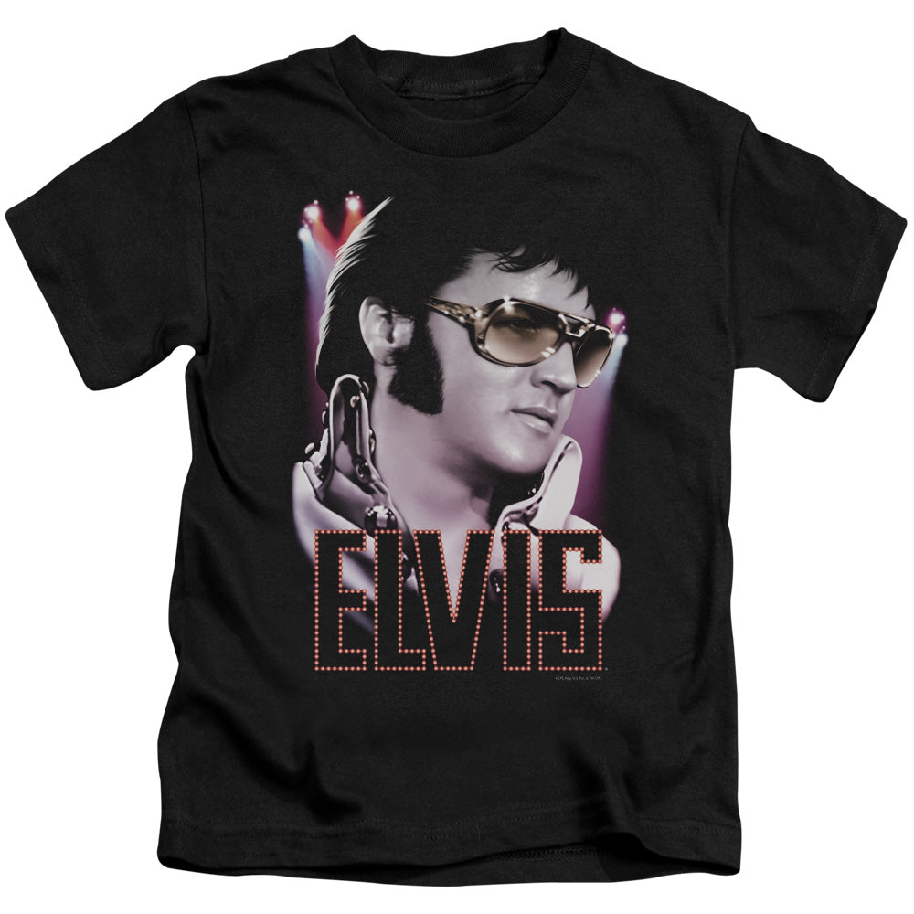 Elvis Presley 70s Star Juvenile Kids Youth T Shirt Black