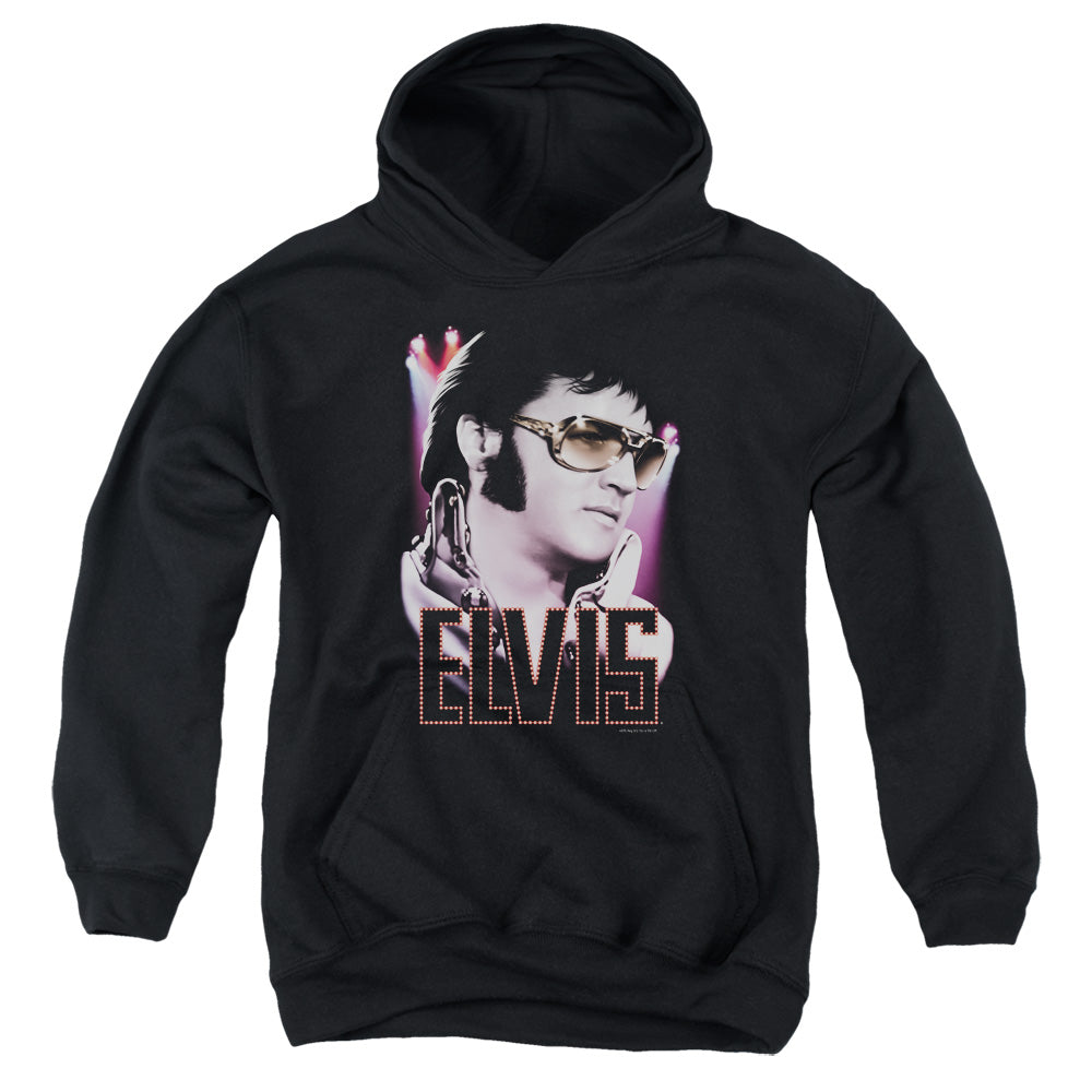 Elvis Presley 70s Star Kids Youth Hoodie Black