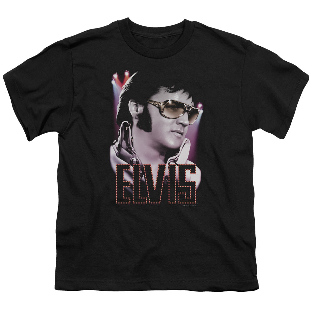 Elvis Presley 70s Star Kids Youth T Shirt Black